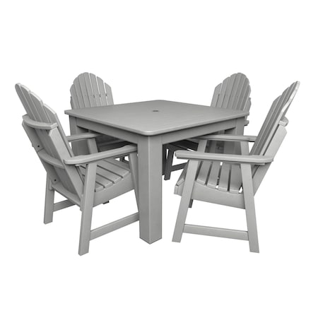 Highwood Usa Hamilton 5pc Square Outdoor Patio Furniture Dining Set AD-DNA44-CGE
